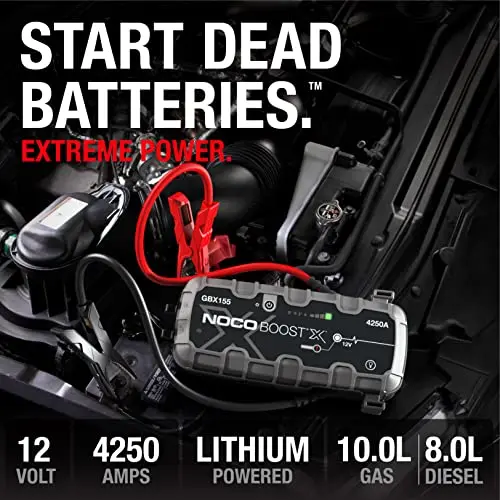 4250A Portable Car Jump Starter for 10L Gas & 8L Diesel Engine