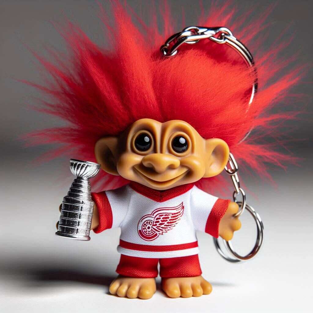 NHL Team Troll Doll Keychain