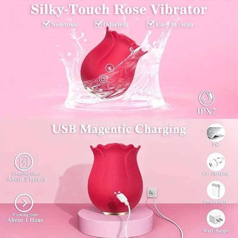 Rose Vibrator – G-Spot Vibrator with 12 Sucking Modes