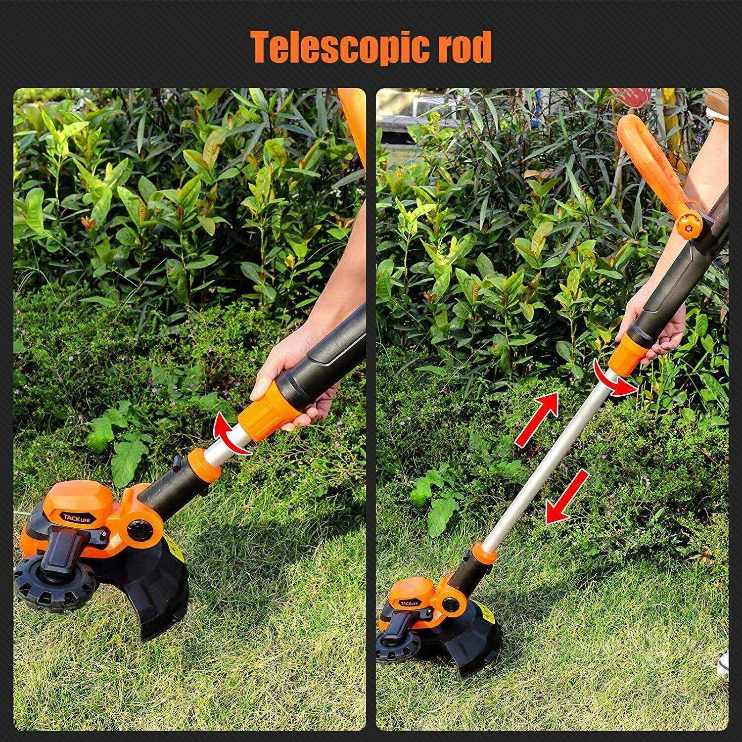 Grass Trimmer, 2-In-1 Trimmer and Edger 20V 10-Inch 8000 RPM