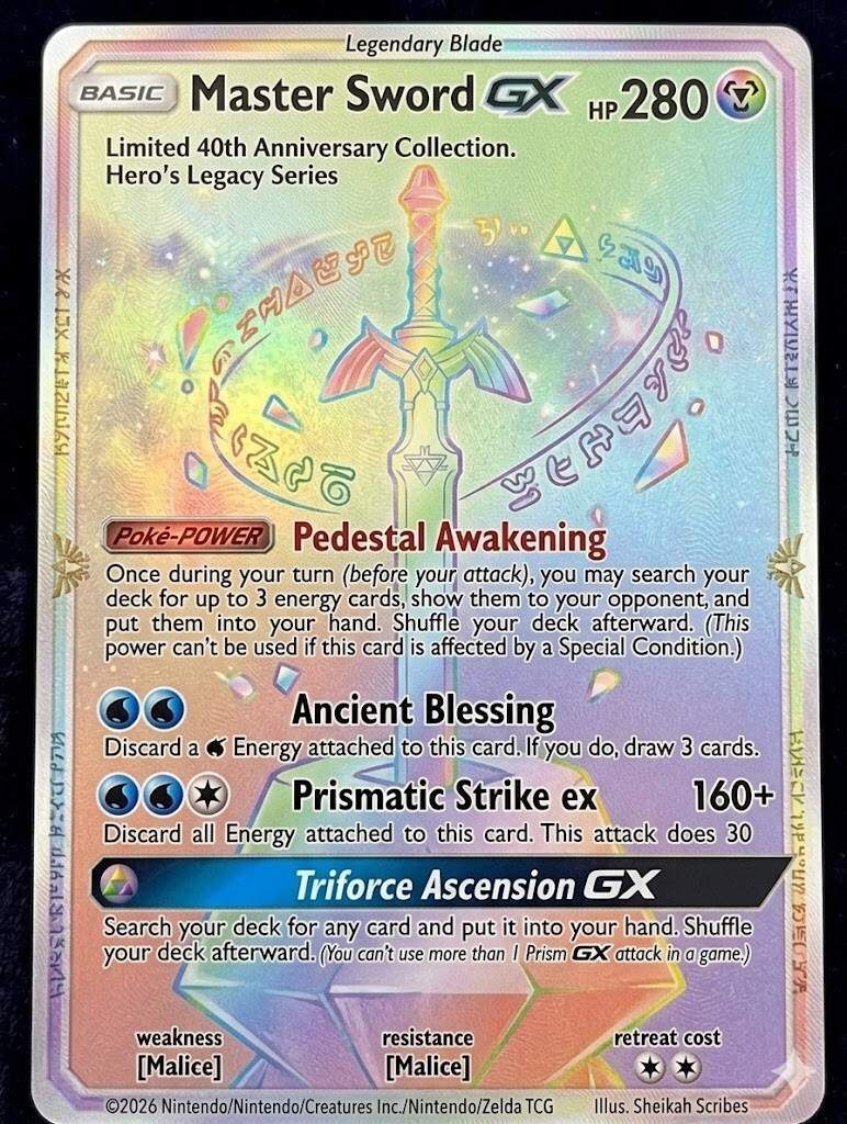 The Legend of Zelda 40th Anniversary Legacy TCG Cards