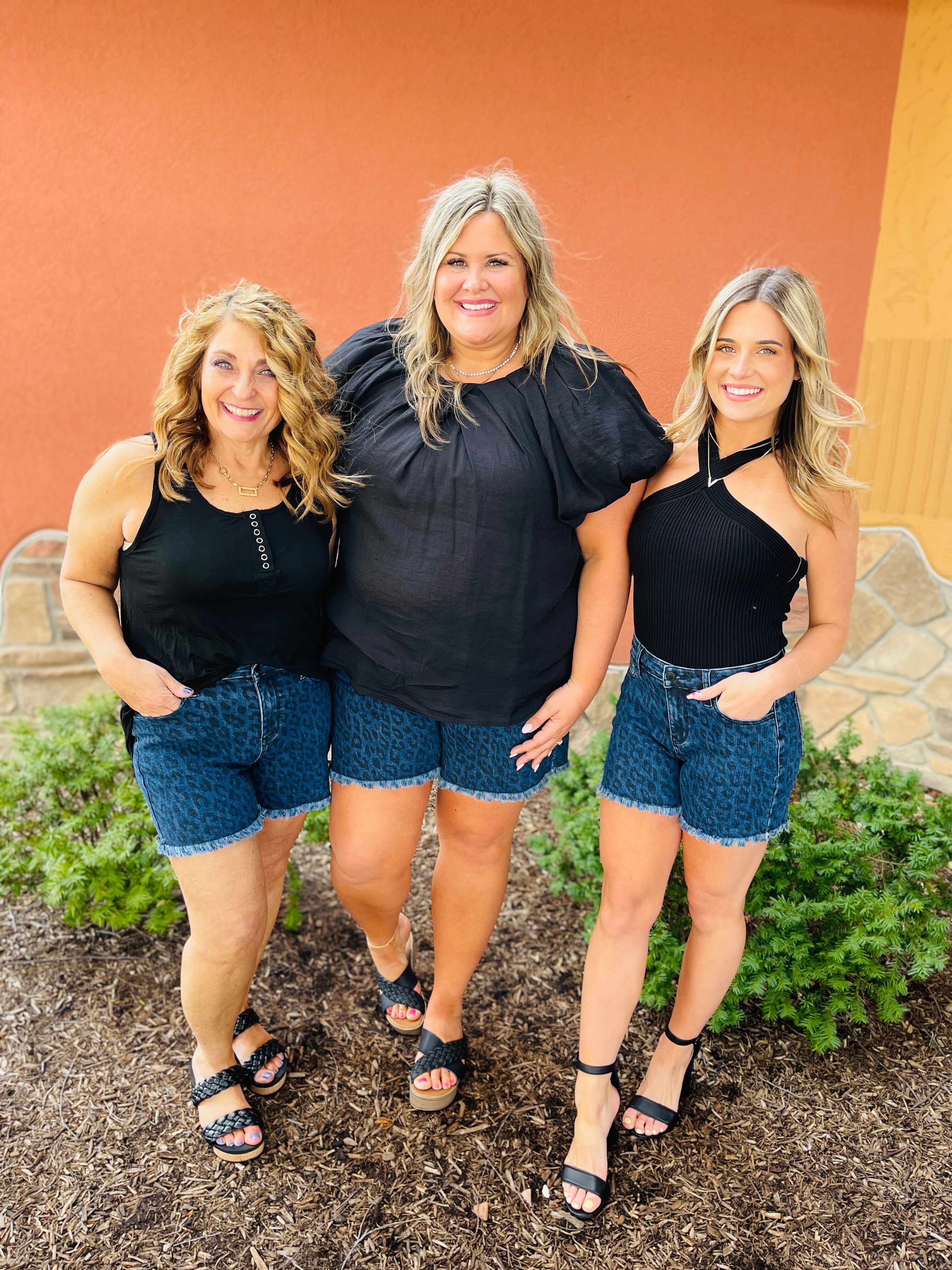 REG/CURVY Wild Ones Leopard Print Shorts