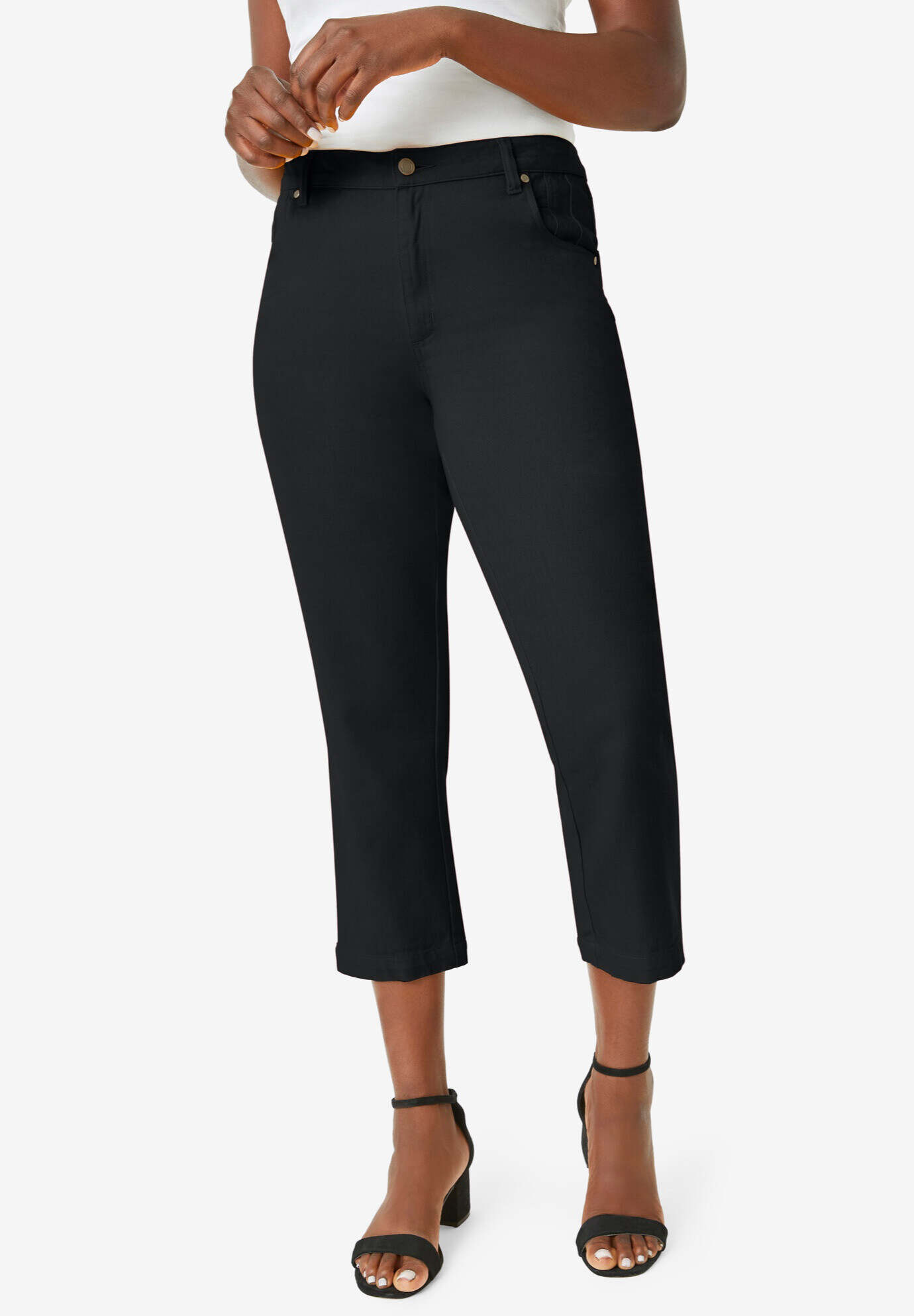 Classic Cotton Denim Capri