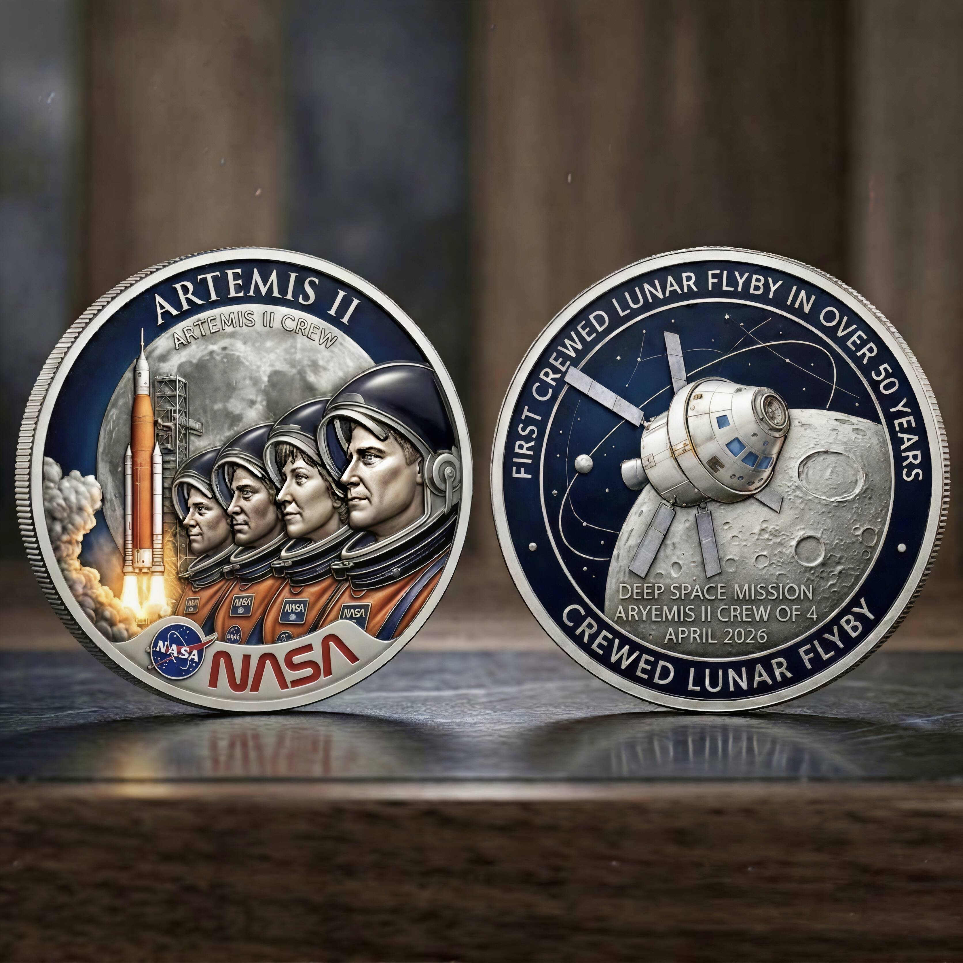 🌕 Back to the Moon! Artemis II Crew Commemorative Coin!