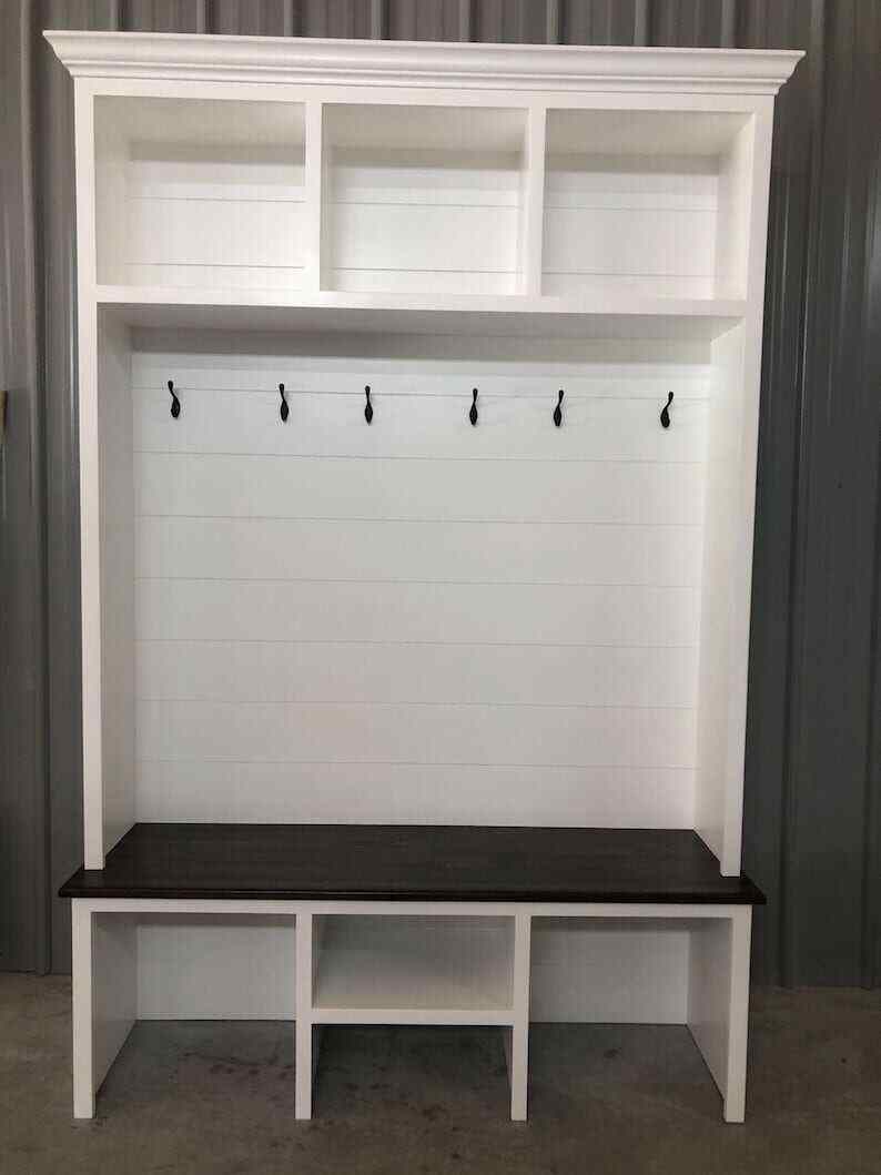 BLUFFTON 3 section mudroom locker hall tree