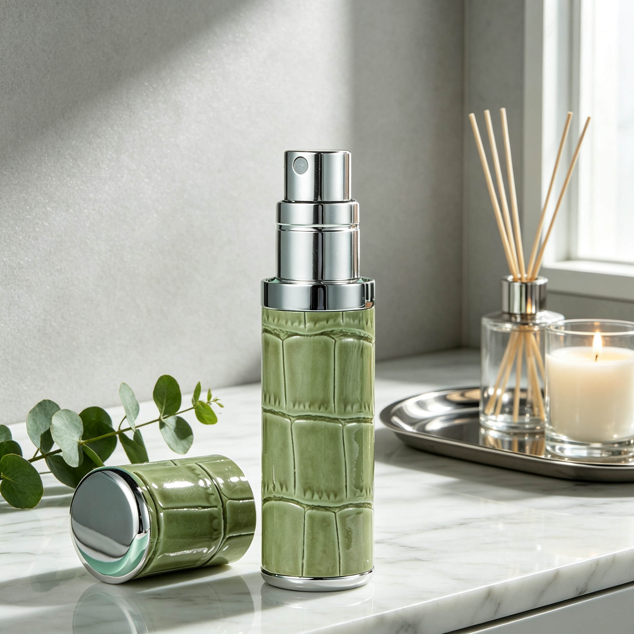 2 Styles Green Refillable Perfume Atomizer