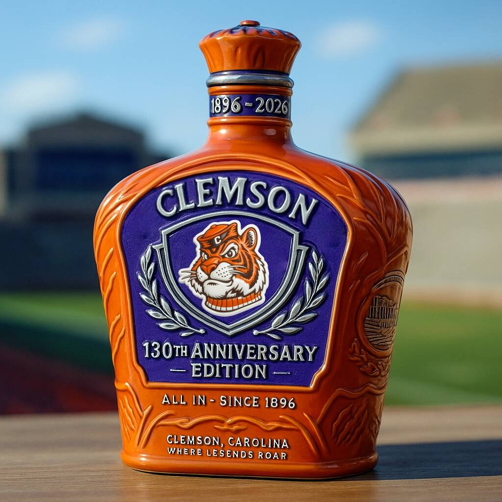 Tigers 130th Anniversary Whiskey Bottle