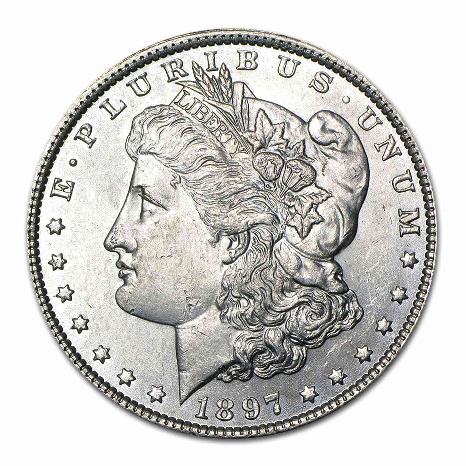 1897 P Morgan Commemorative Silver Dollar Brilliant Uncirculated (BU)