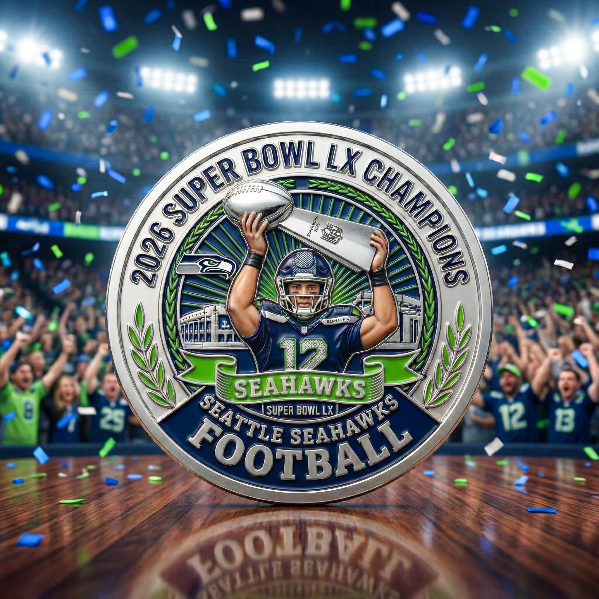 🏆 Seattle Seahawks – Super Bowl LX Champions Commemorative Coin