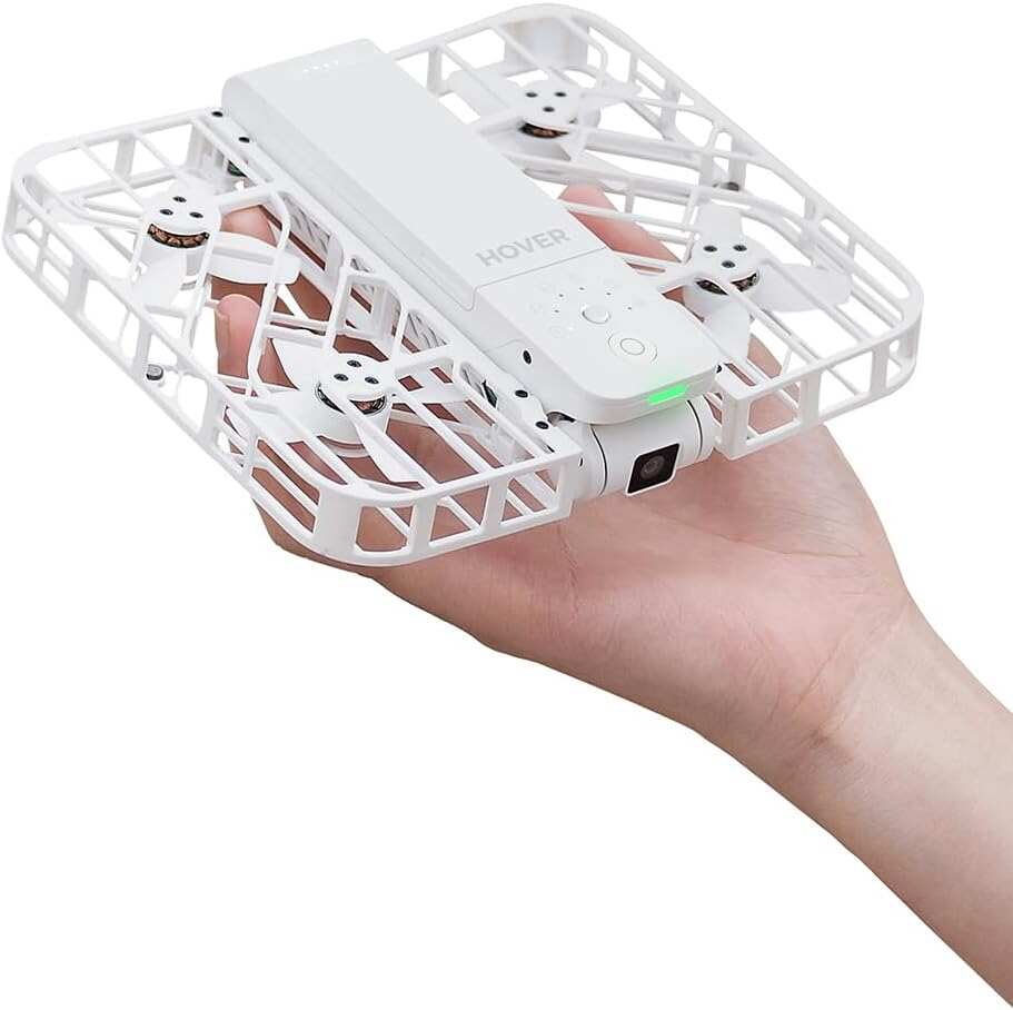 Air X1 Self-Flying Camera, Pocket-Sized Drone HDR Video Capture, Palm Takeoff, Intelligent Flight Paths, Follow-Me Mode, Foldable Camera Drone with Hands-Free Control White (Combo)