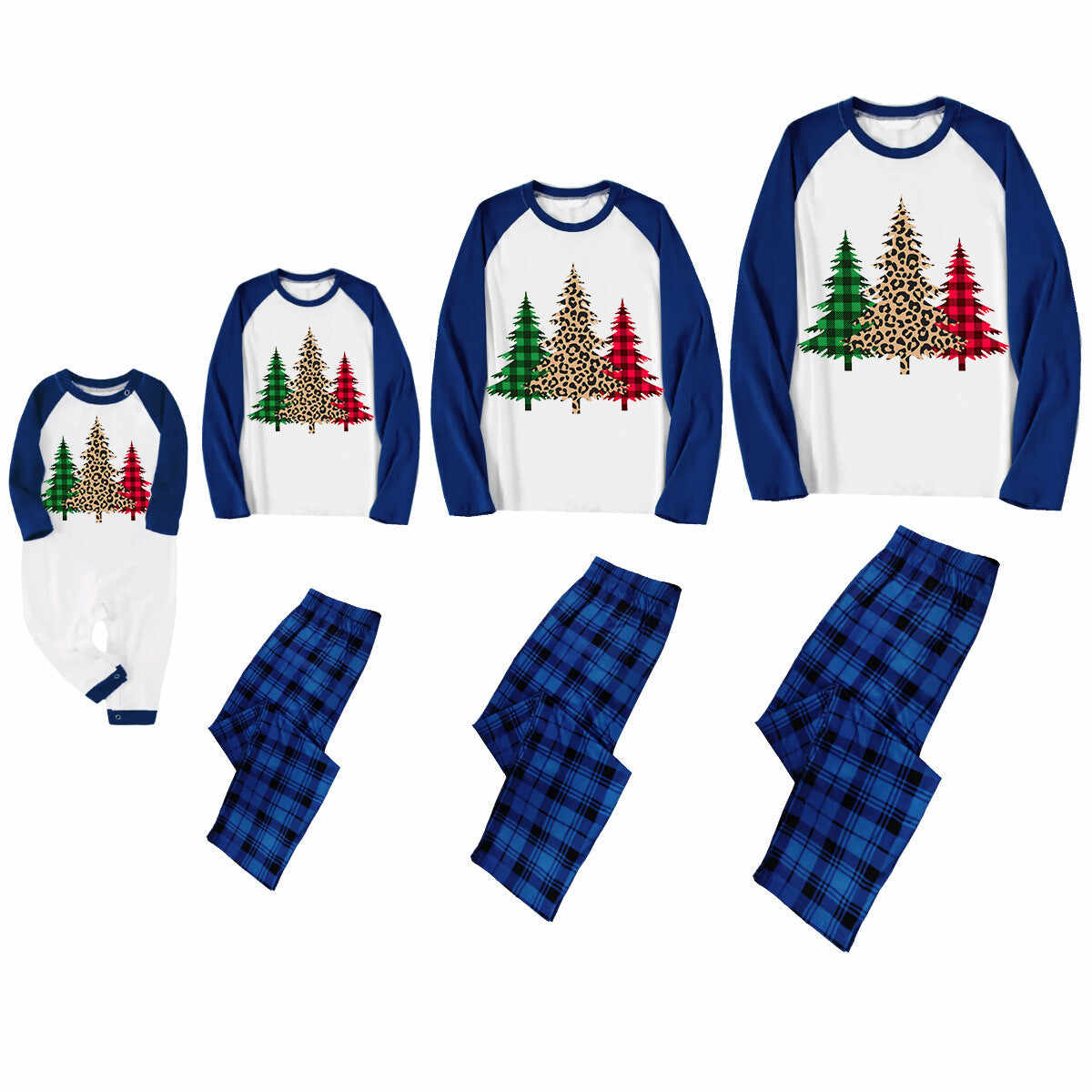 2024 Plaid Christmas Tree Pajamas Family Pajama Set
