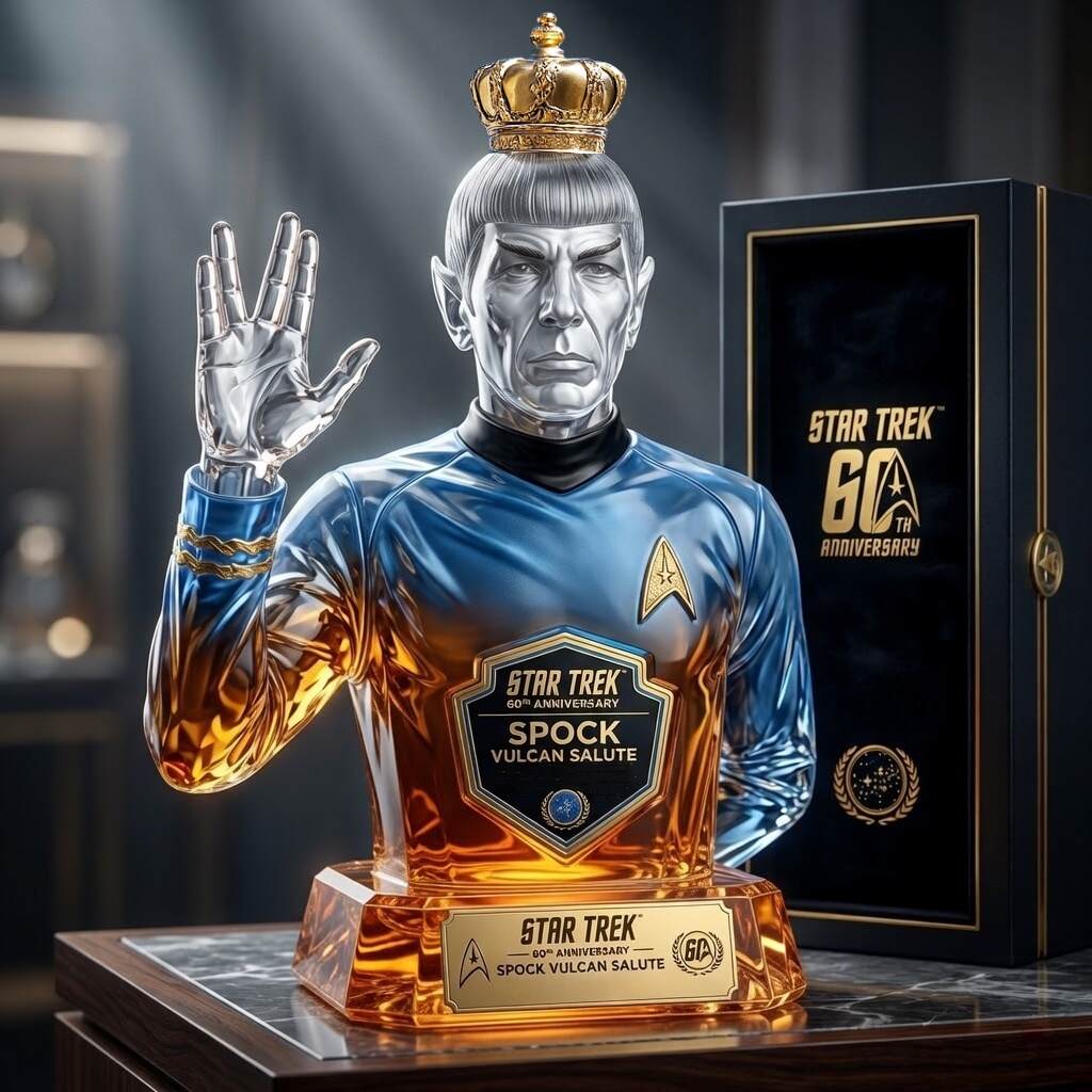 🖖🖖Star Trek 60th Anniversary Spock Vulcan Salute Bottle