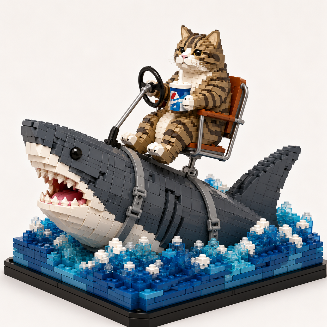 Ocean Rider Cat Micro Building Blocks Set