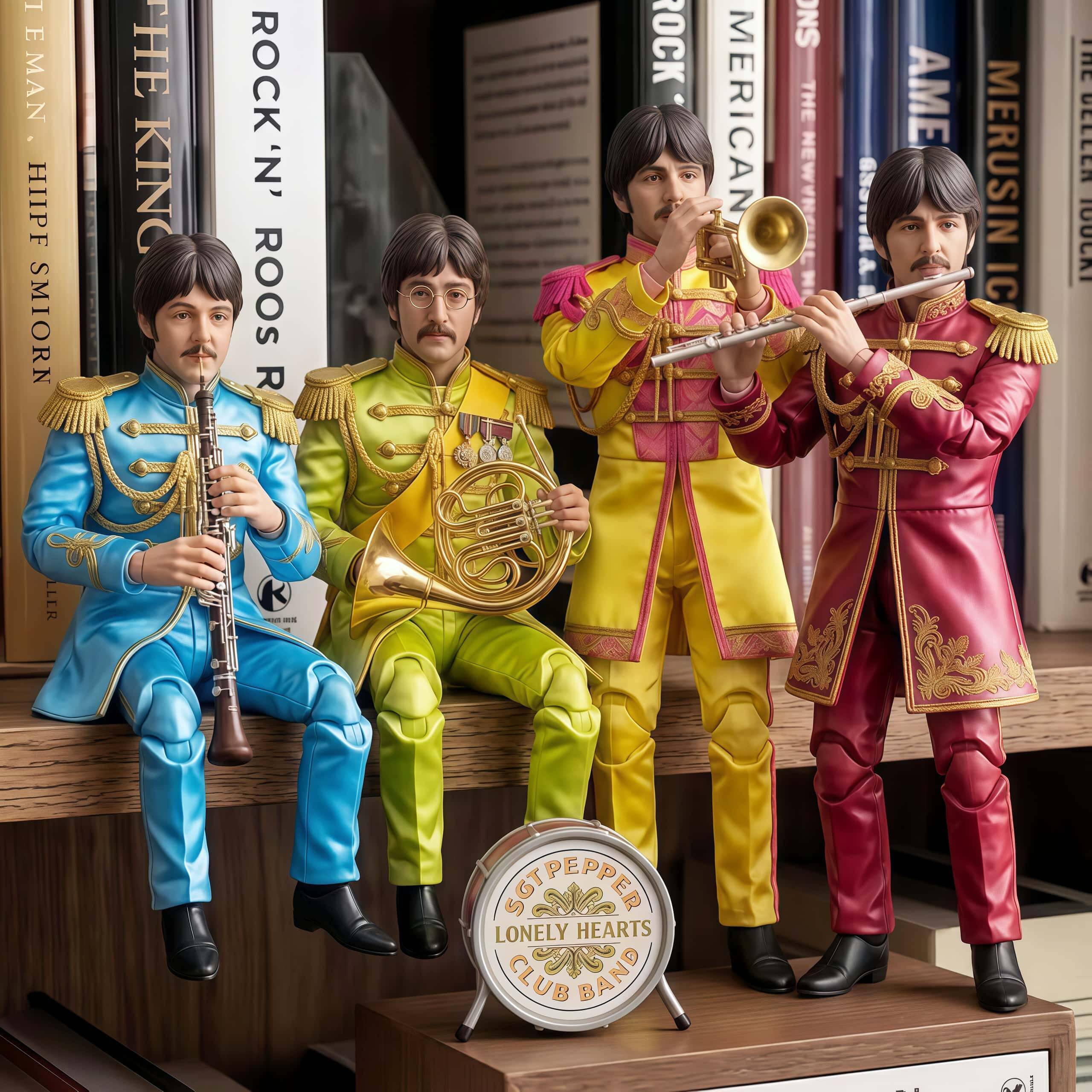 Retro Music Culture Action Figures Set