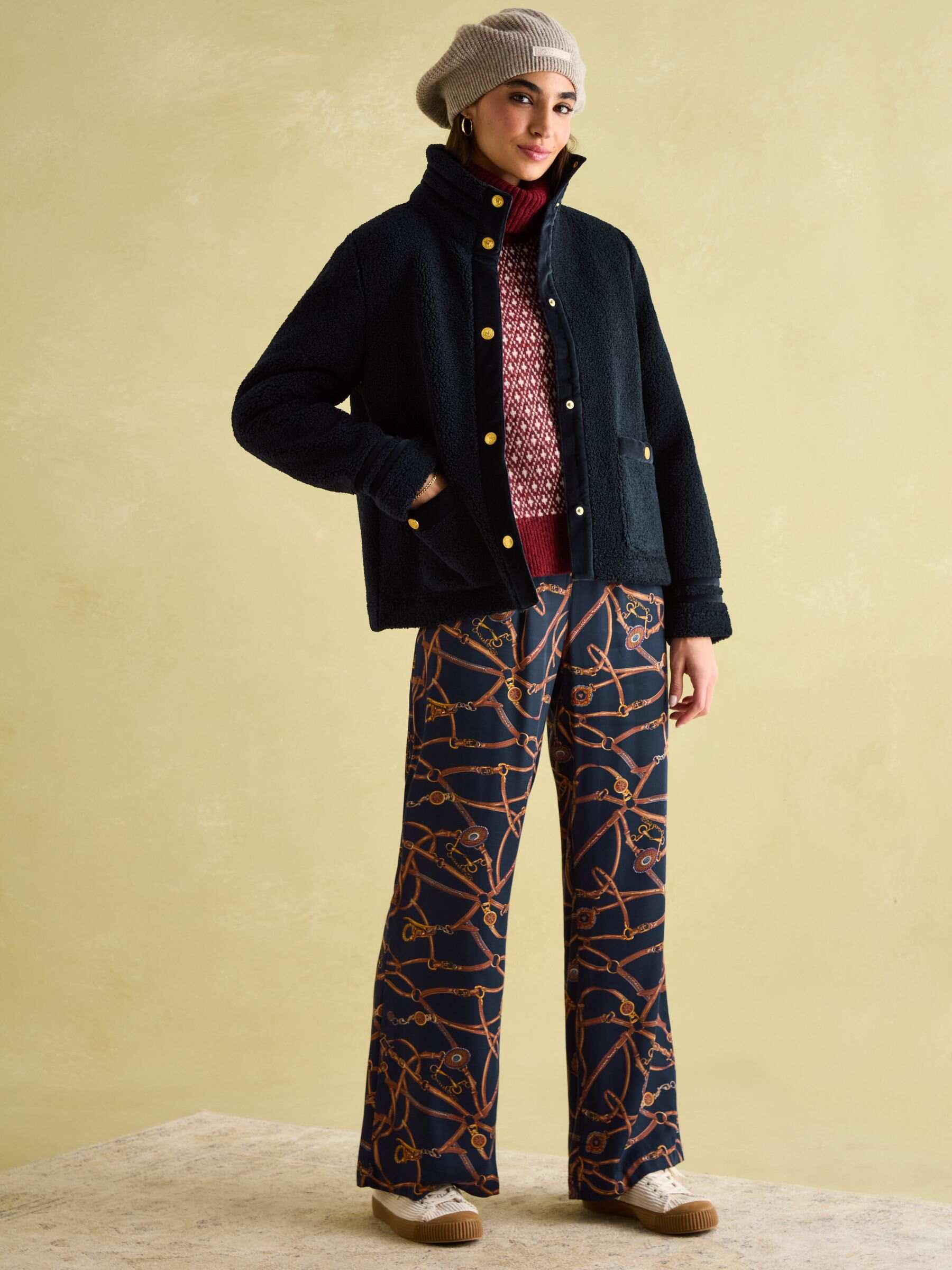 Fleur Red Fleece Jacket