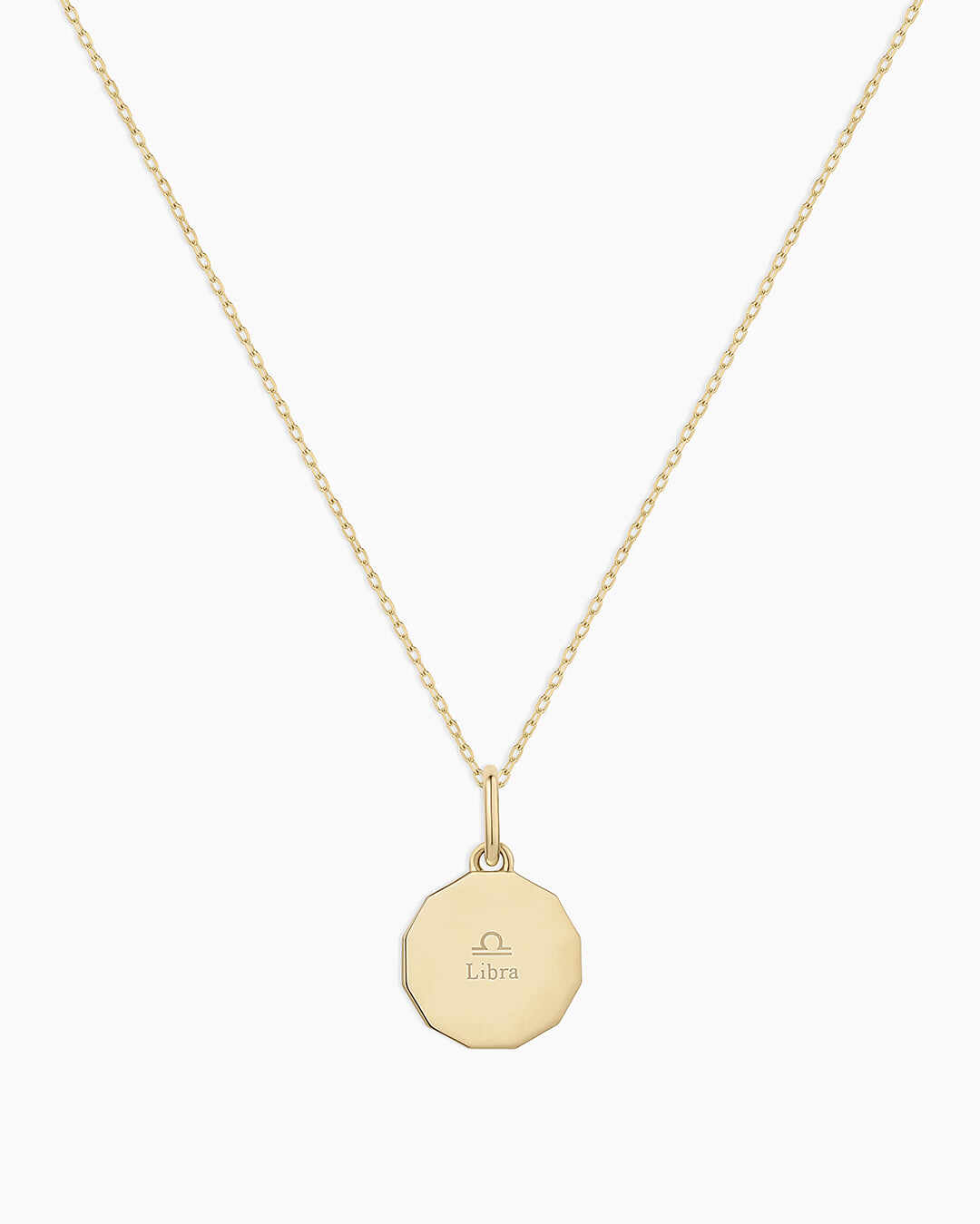Diamond Zodiac Coin Charm Necklace
