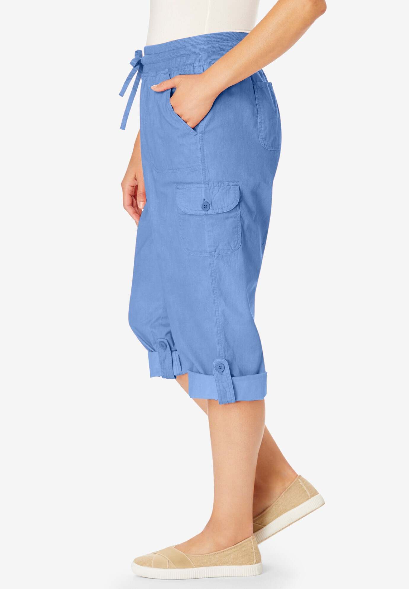 Convertible Length Cargo Capri Pant