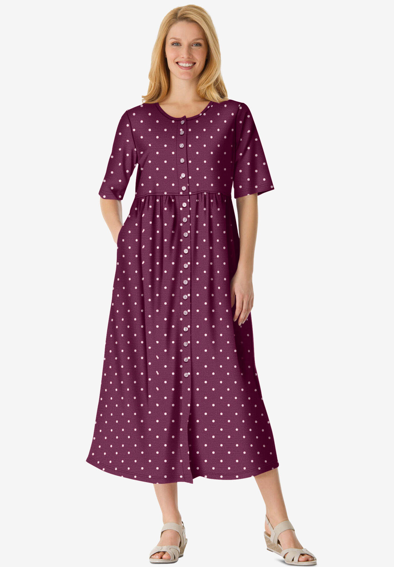 Button-Front Essential Dress