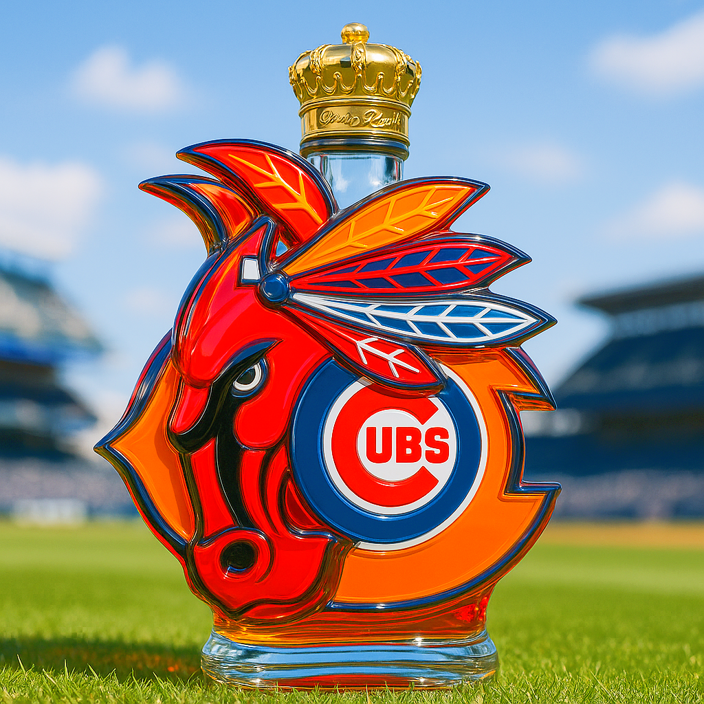 Chicago Sports Fan Whiskey Bottle