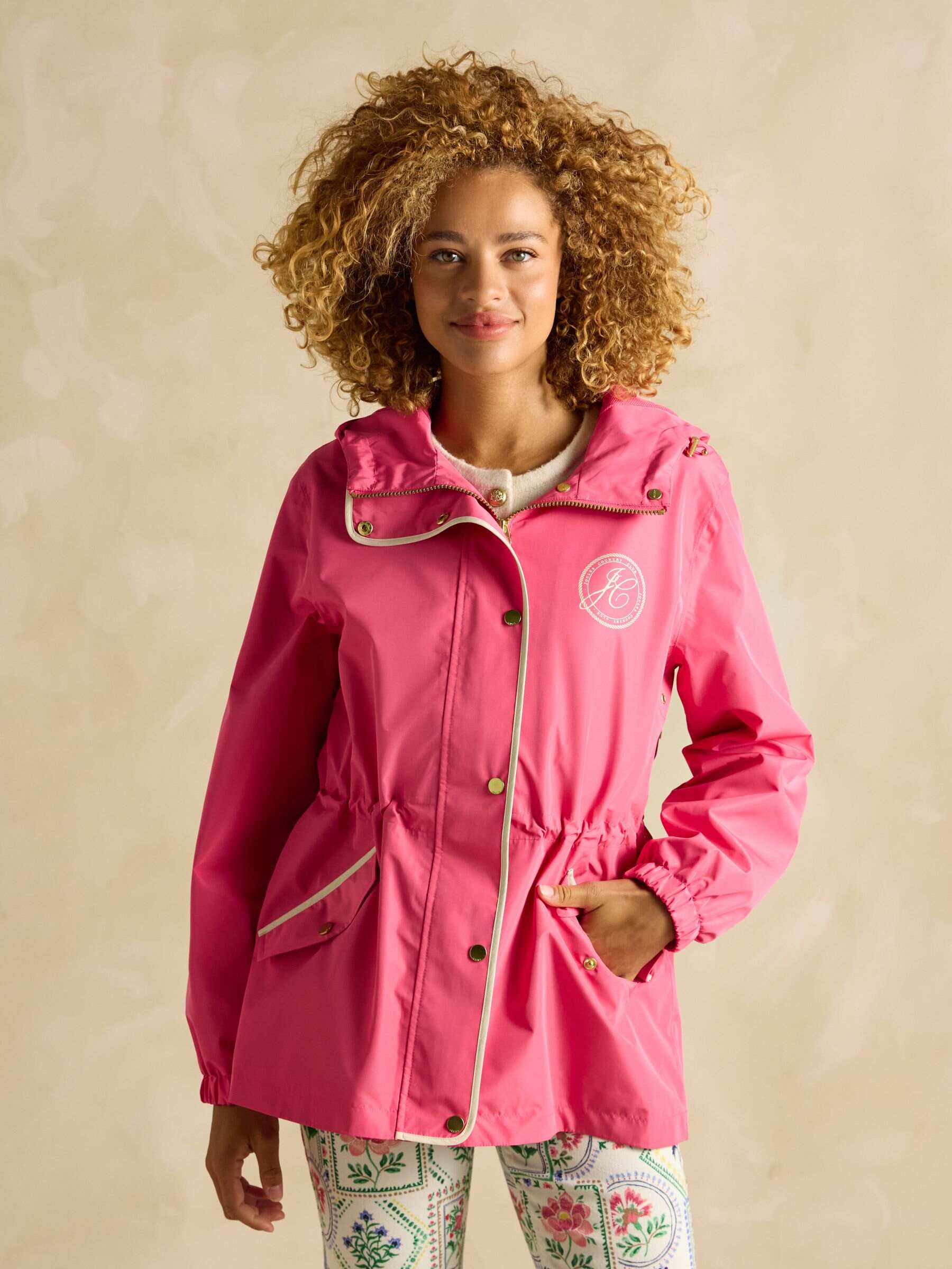 Holt Pink Waterproof Packable Raincoat with Hood
