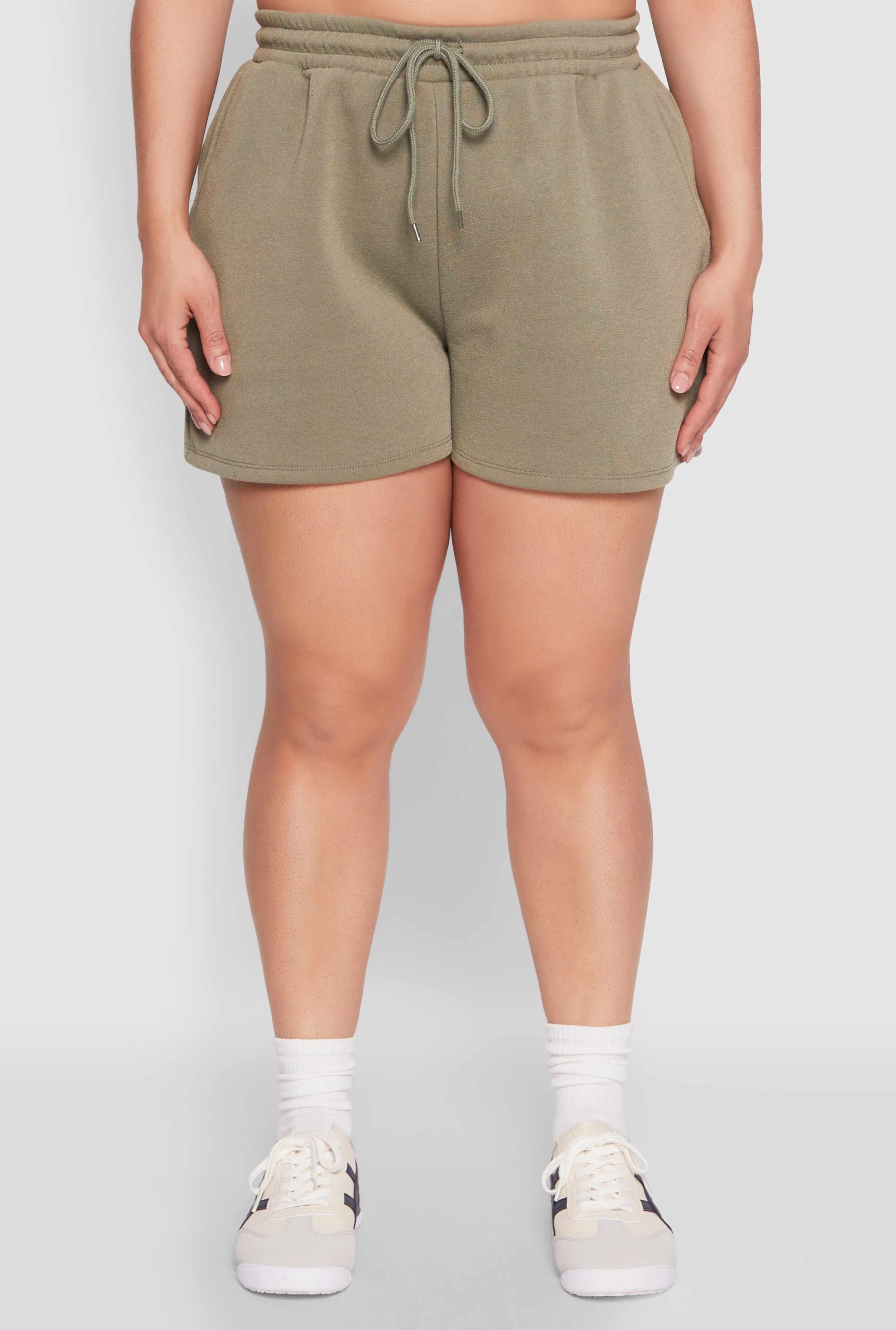 Plus Size Drawstring Sweatshorts