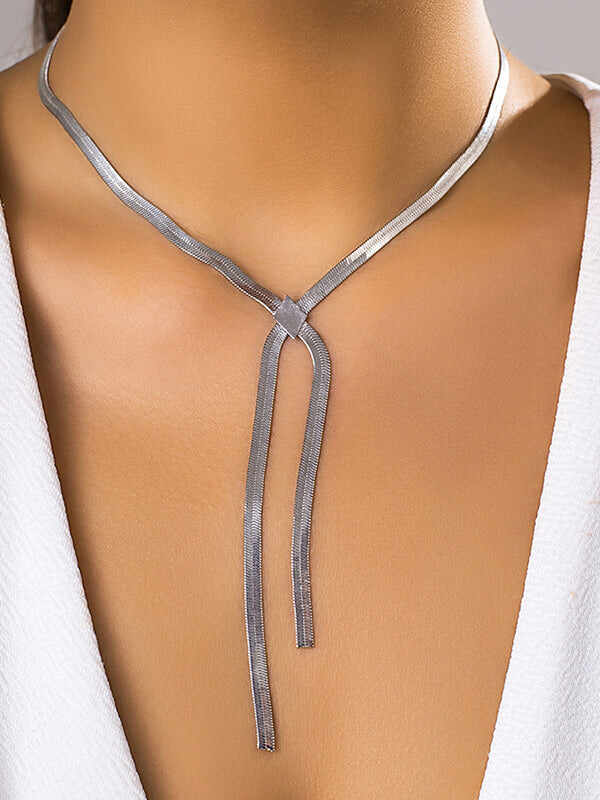 Hollow Solid Color Necklaces Accessories