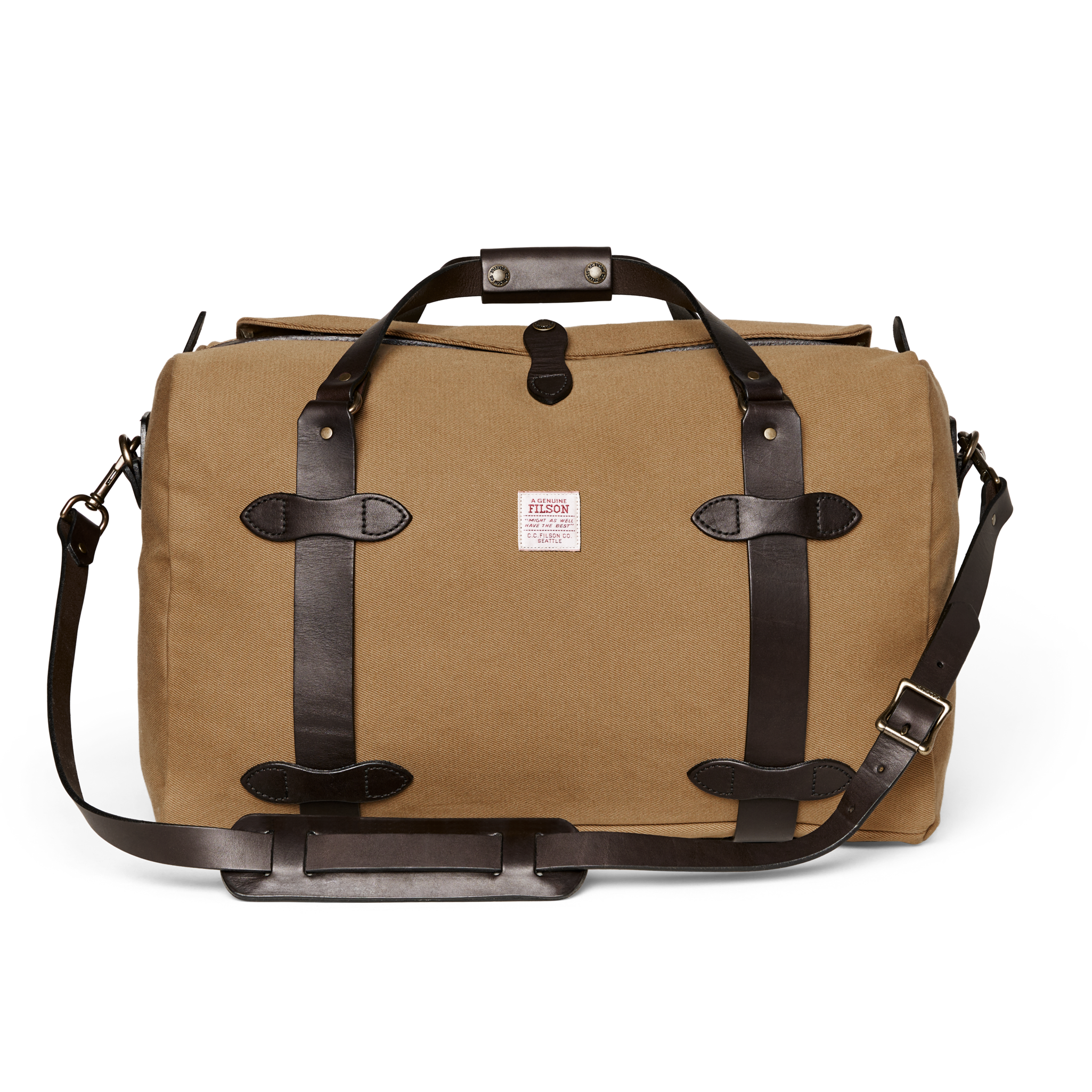 Medium Rugged Twill Duffle Bag - Tan