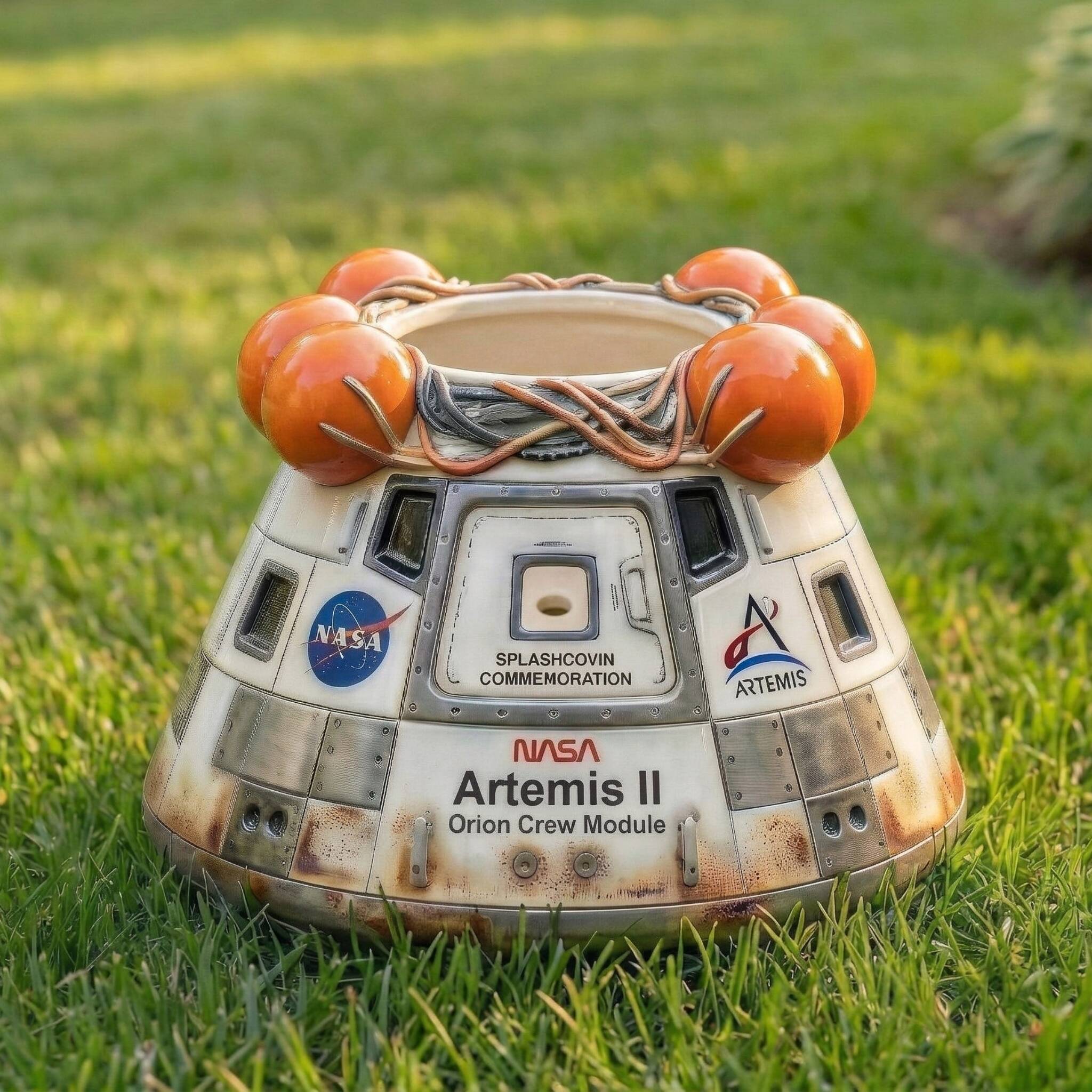 🚀NASA Artemis II Orion Crew Module Splashdown Commemoration Planter !🪴