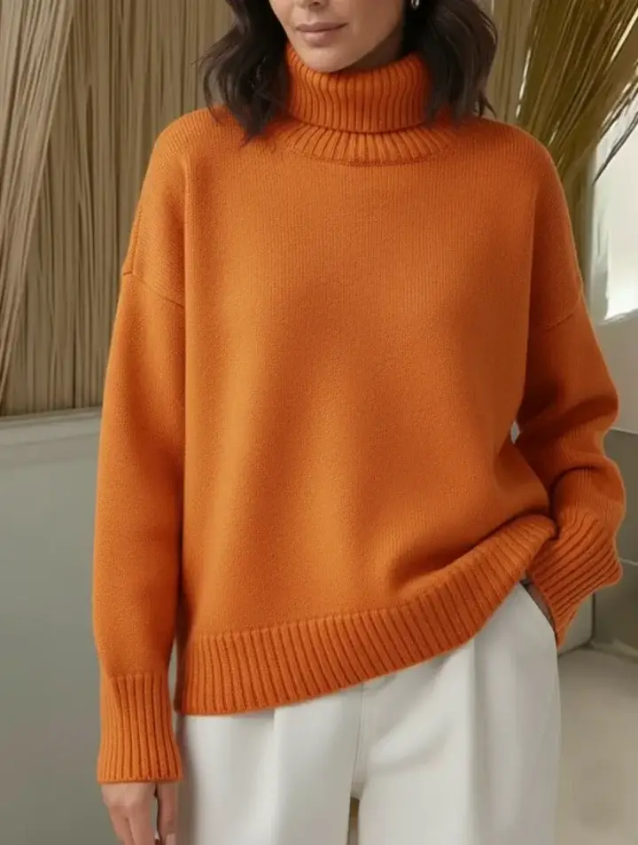 🔥Summer Arrivals🌟Cozy High-neck Solid Color Sweater