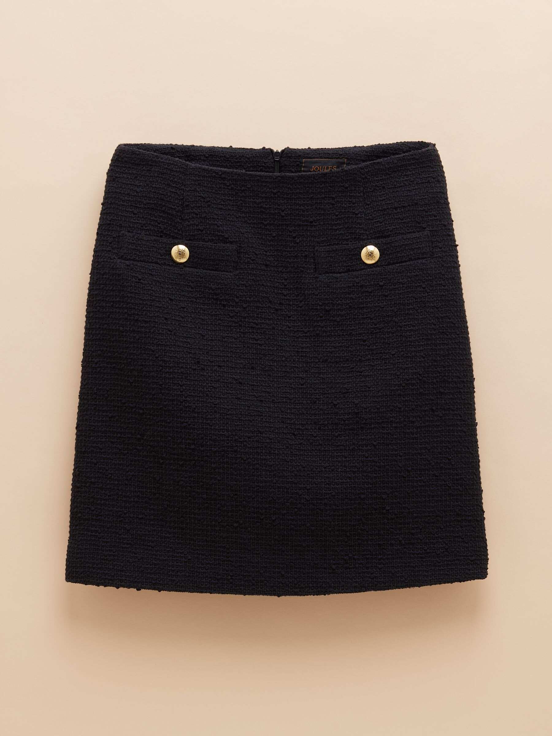 Celeste Navy Bouclé A-Line Skirt
