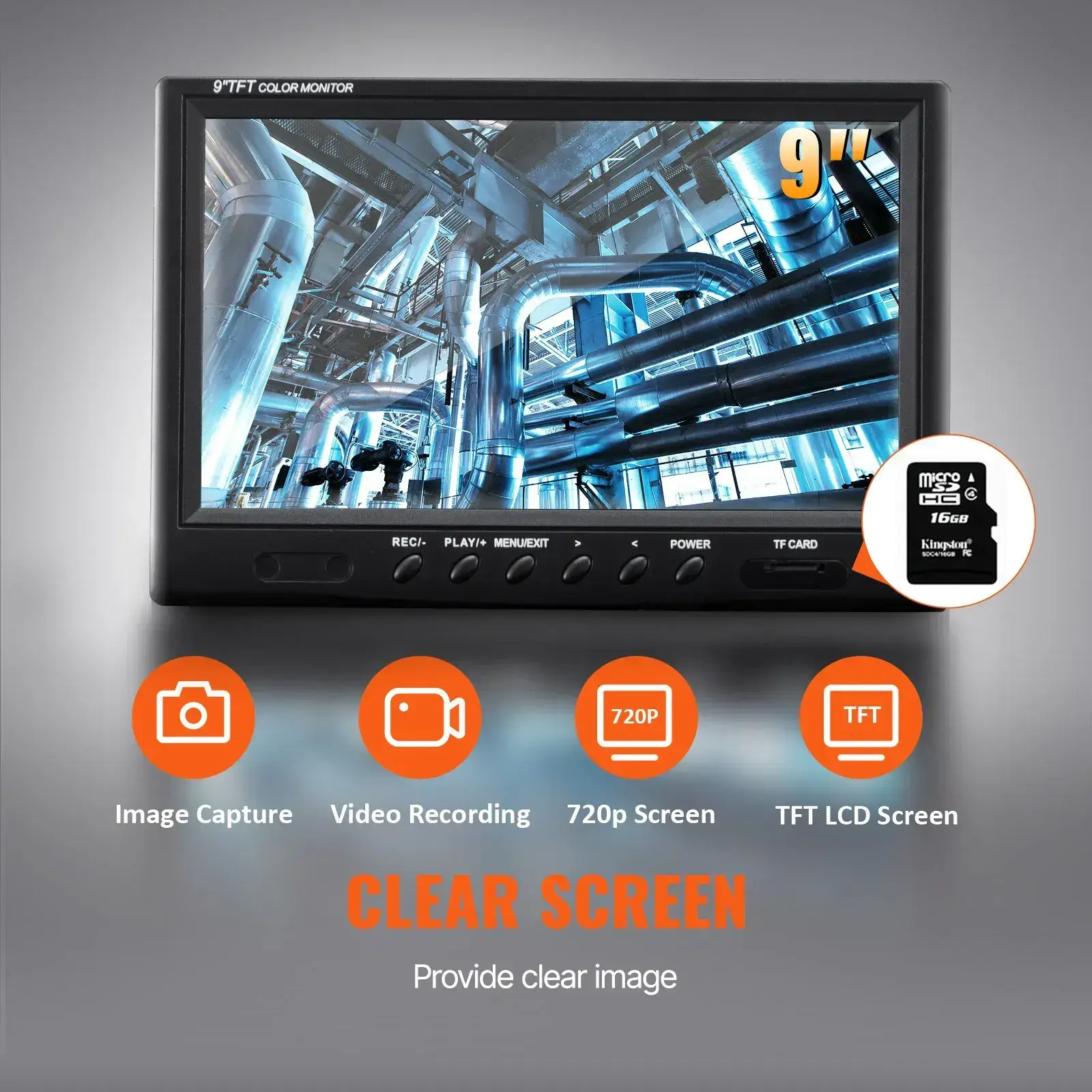 Sewer Camera,  Pipeline Inspection Camera with DVR Function, IP68 Camera with 12 Adjustable LEDs, A 16 GB SD Card for Sewer Line, Home, Duct Drain Pipe Plumbing