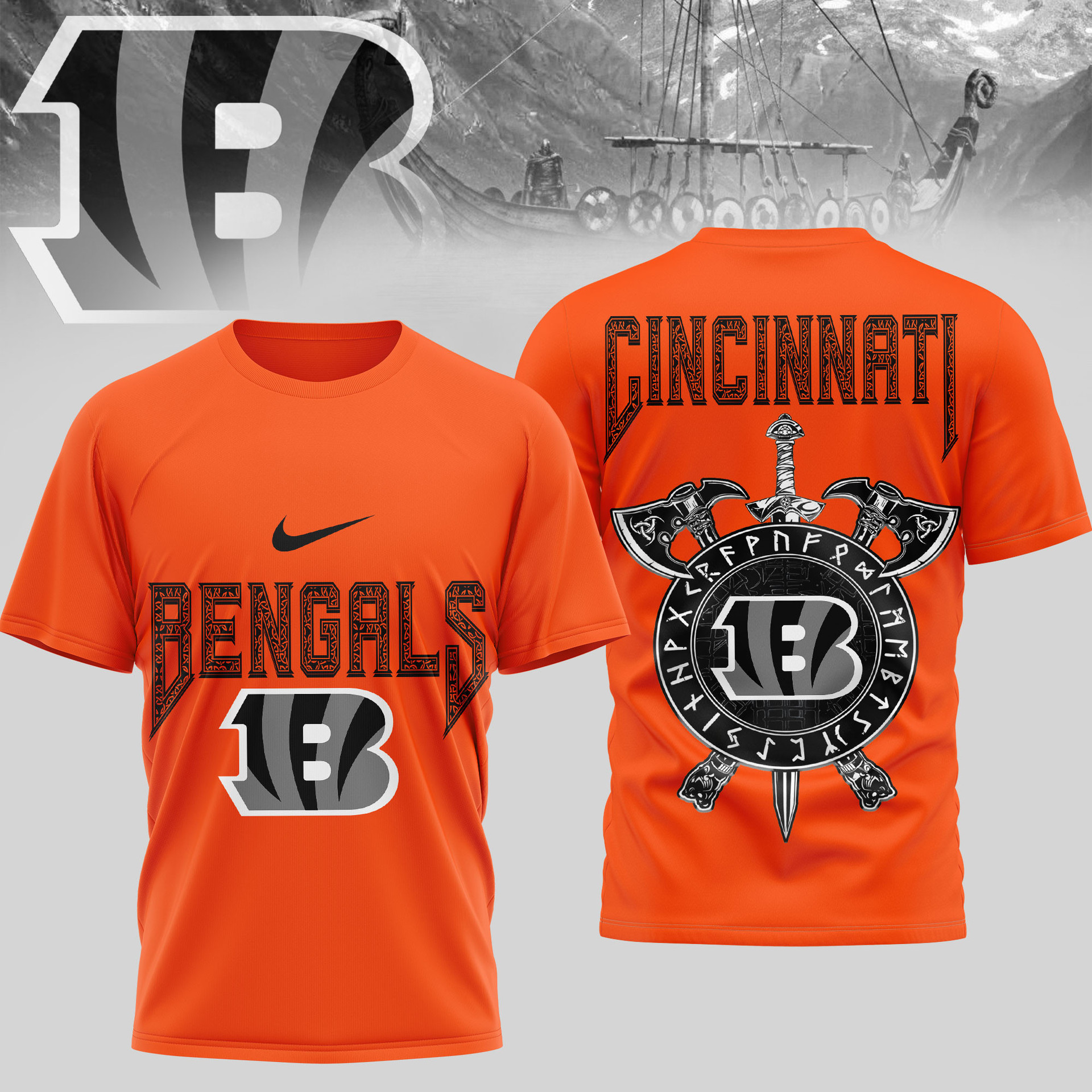 Cincinnati Bengals | Premium NFL Viking 3D Shirt TD