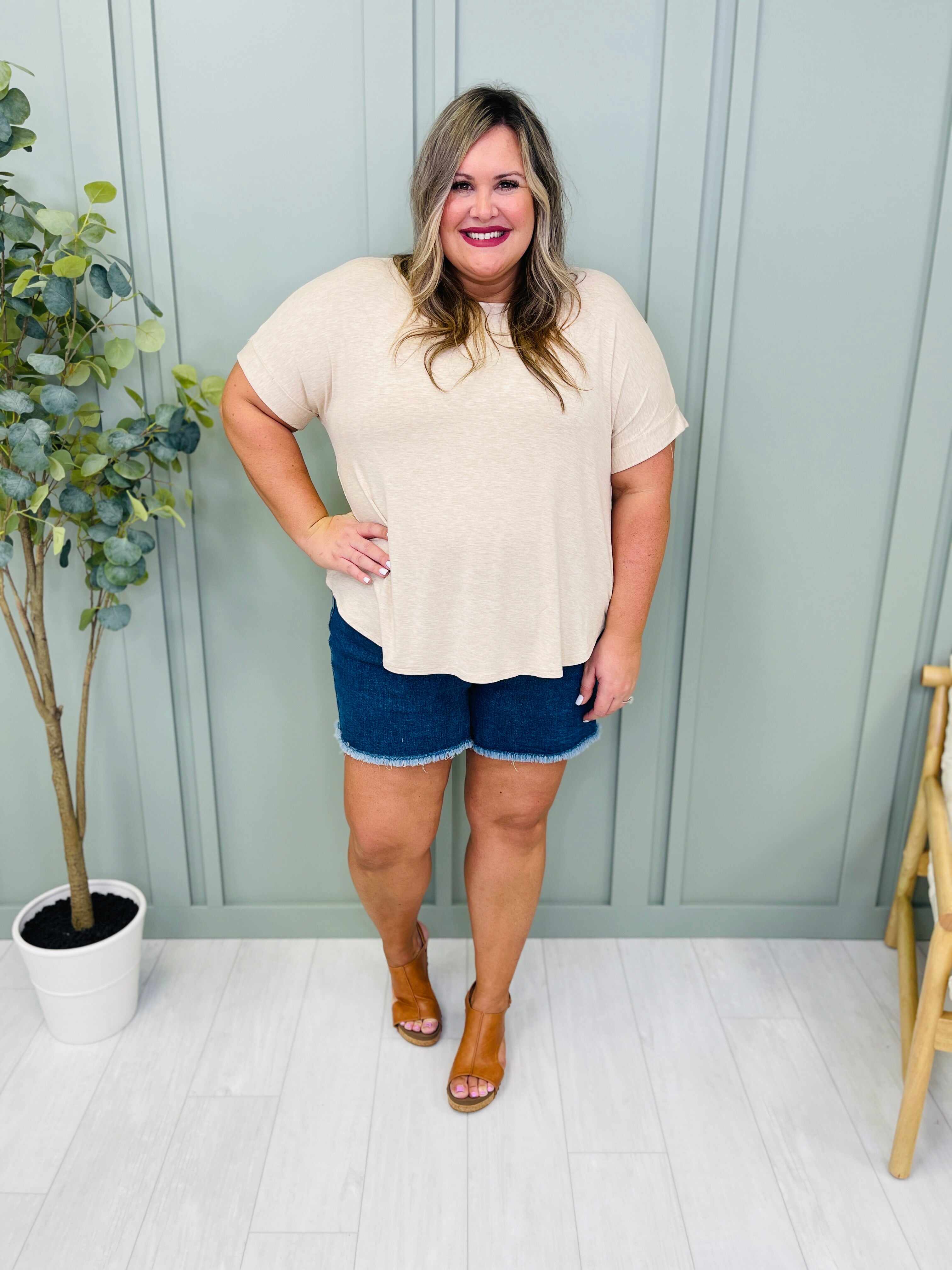 REG/CURVY Soak Up The Sun Cut Off Shorts