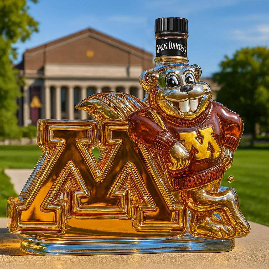 University of Minnesota Golden Gophers Whisky Bottle