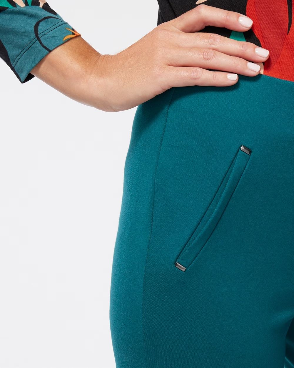 Juliet Ponte Trim Detail Ankle Pants