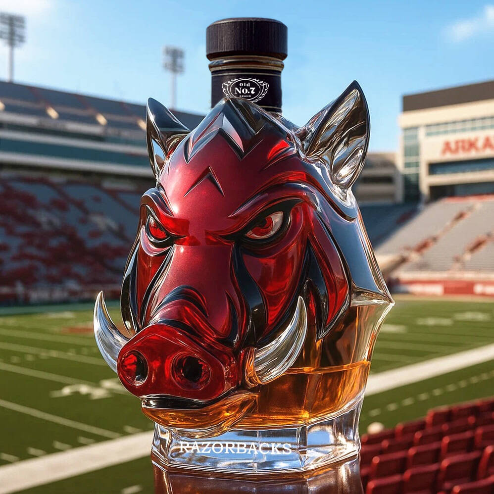 Arkansas Razorbacks Whiskey bottle