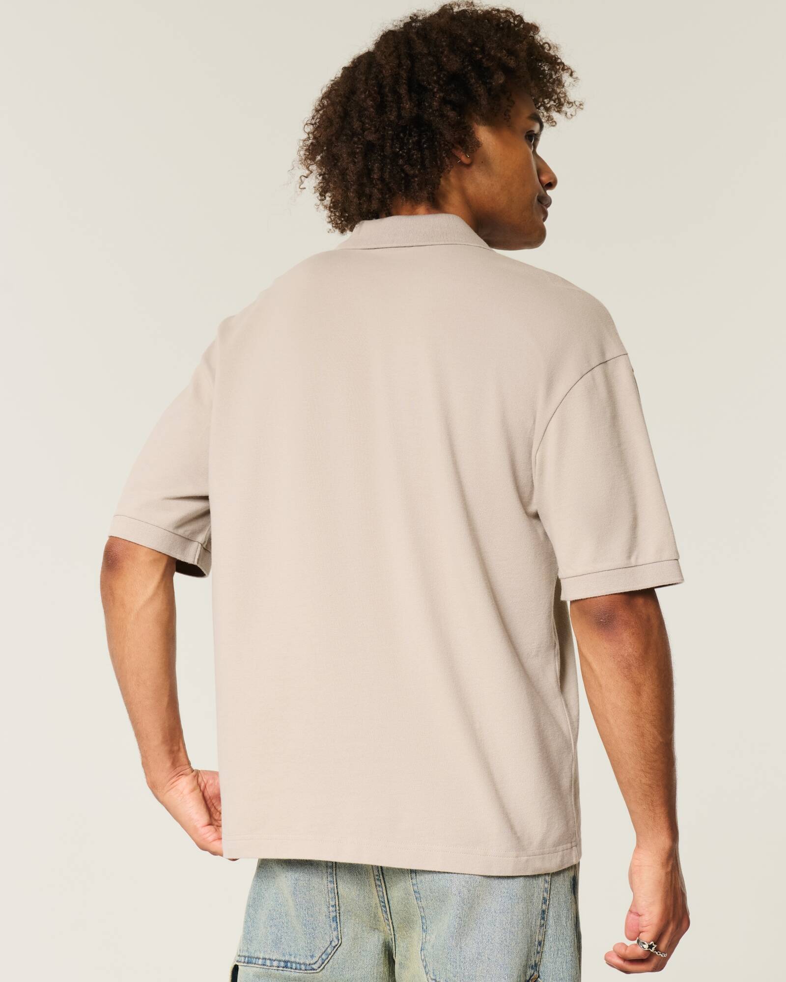 Boxy Crop Washed Polo