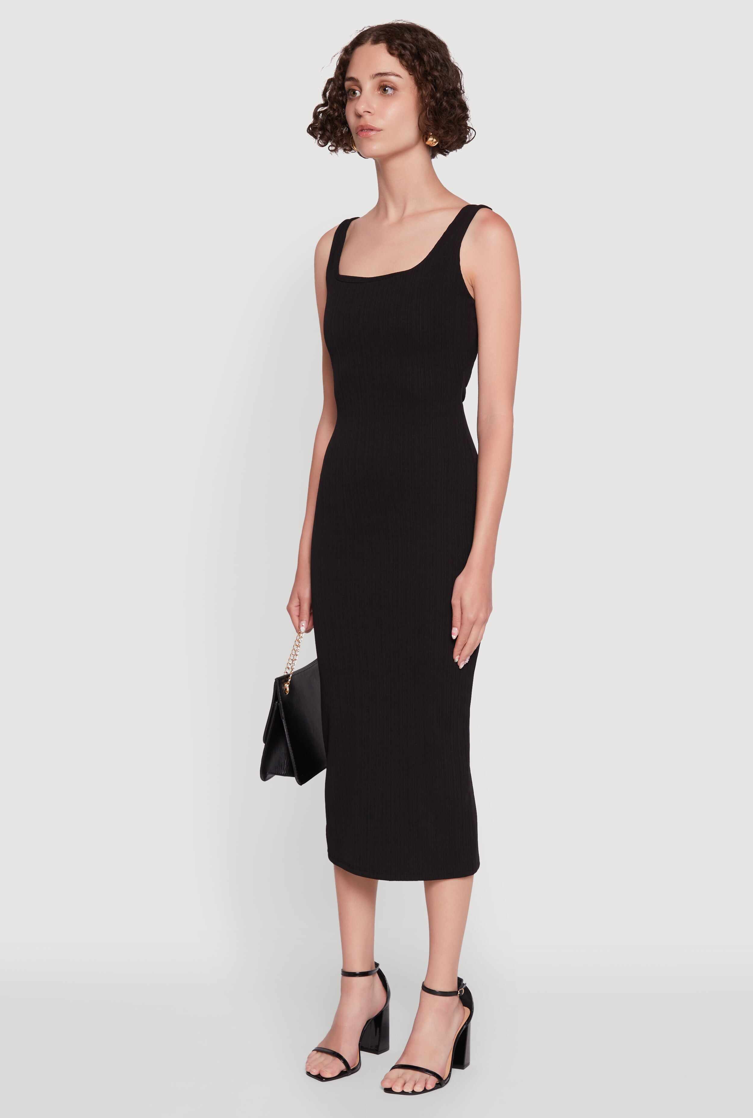 Iris Textured Knit Tank Midi Dress