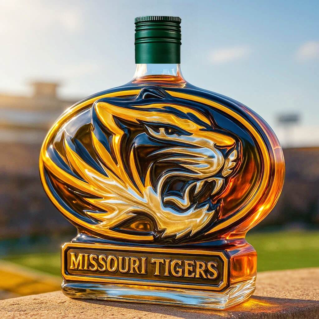 Missouri Tigers Whiskey Bottle