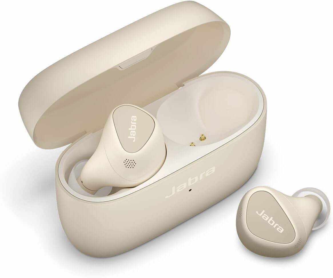 Jabra Elite 10 True Wireless Earbuds – Advanced Active Noise Cancelling Earbuds with Next-Level Dolby Atmos Surround Sound –All-Day Comfort, Multipoint Bluetooth, Wireless Charging – Cream