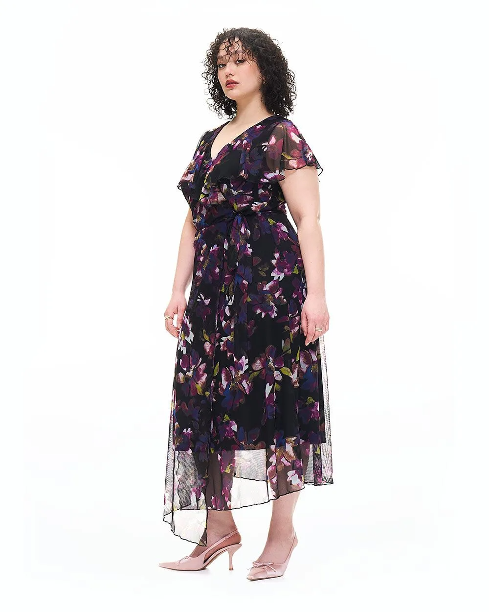 Meredith's Picks - Printed Wrap Maxi Dress - Addition Elle