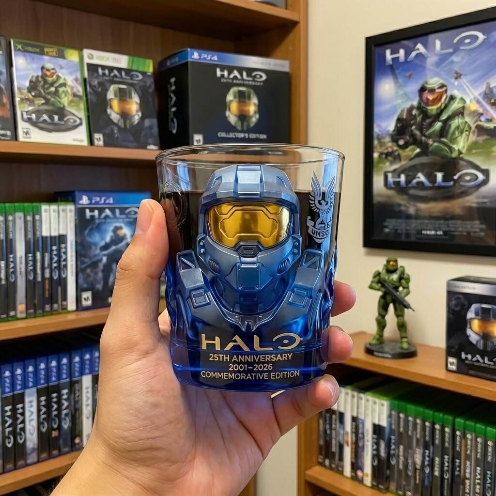 HALO 25th Anniversary Commemorative Glass