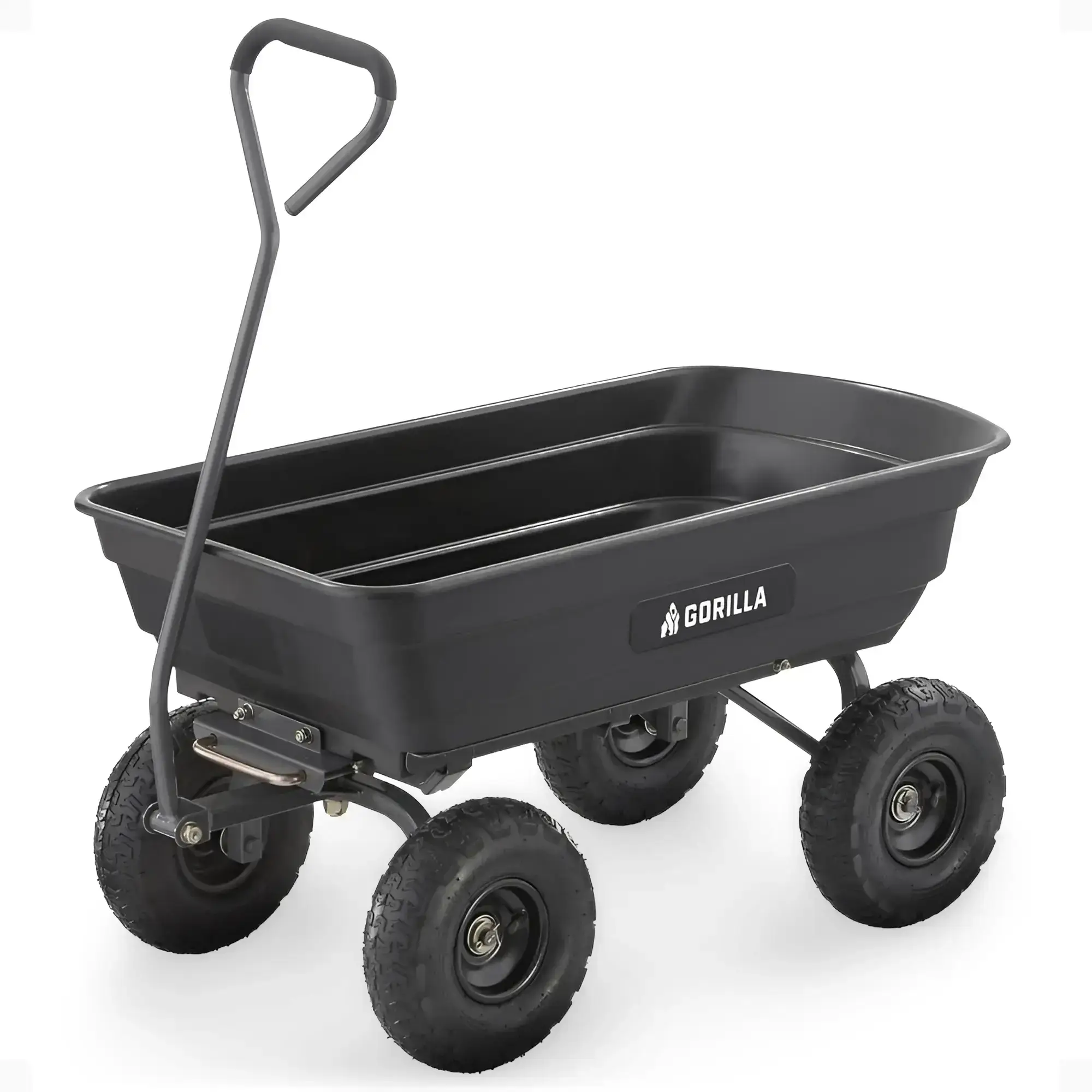 Heavy Duty Poly Yard Dump Cart – 600 lb / 800 lb / 1200 lb Utility Garden Wagon