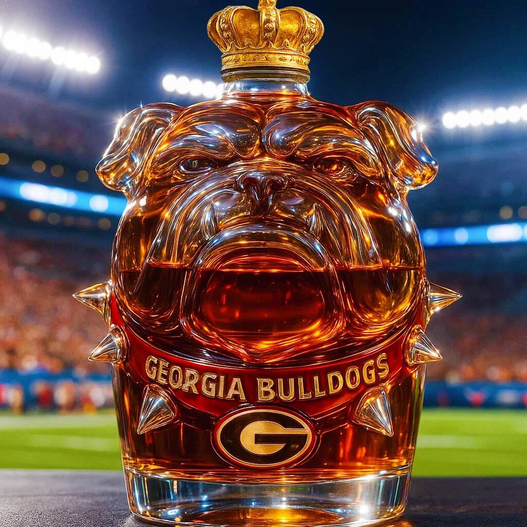 Georgia Bulldogs Whiskey Bottle