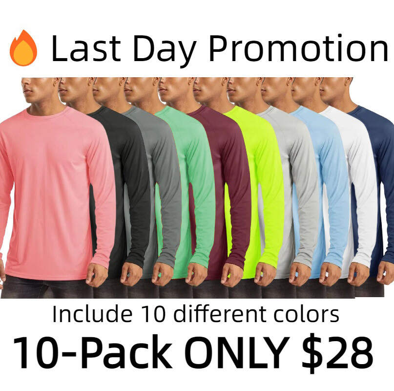Men's UPF 50+ Long Sleeves Shirts Quick Dry Lightweight T-Shirt for Hiking Swimming Workout Rashguard