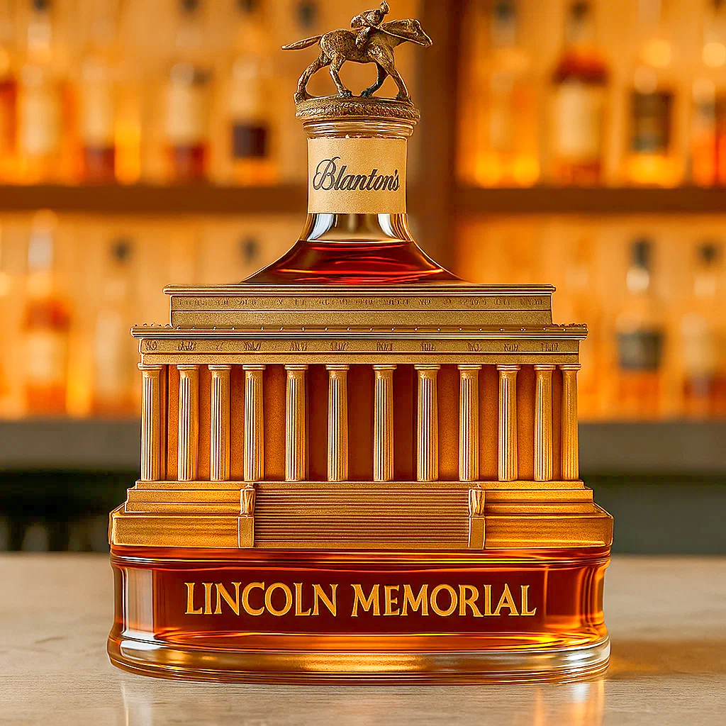 Lincoln Memorial Whisky Bottle