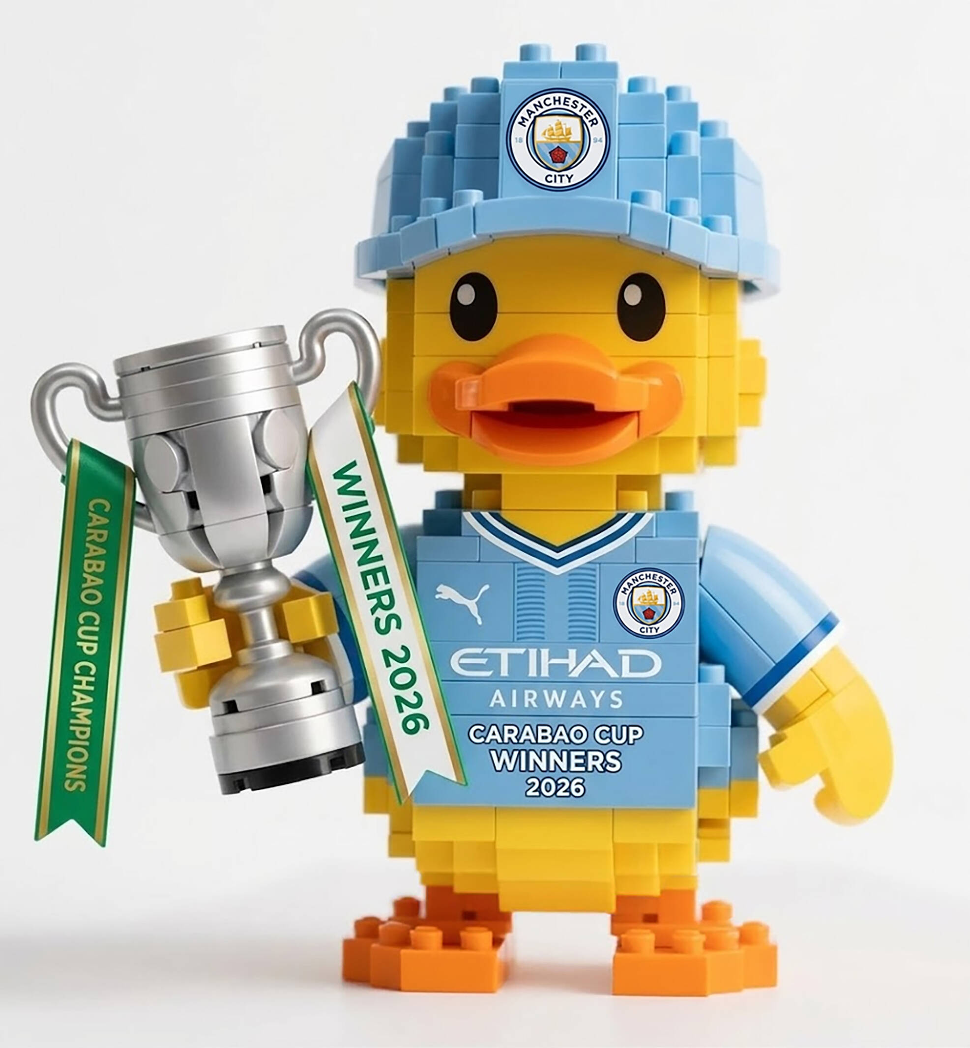 Man City 2026 Carabao Cup Champion Duck Building Set