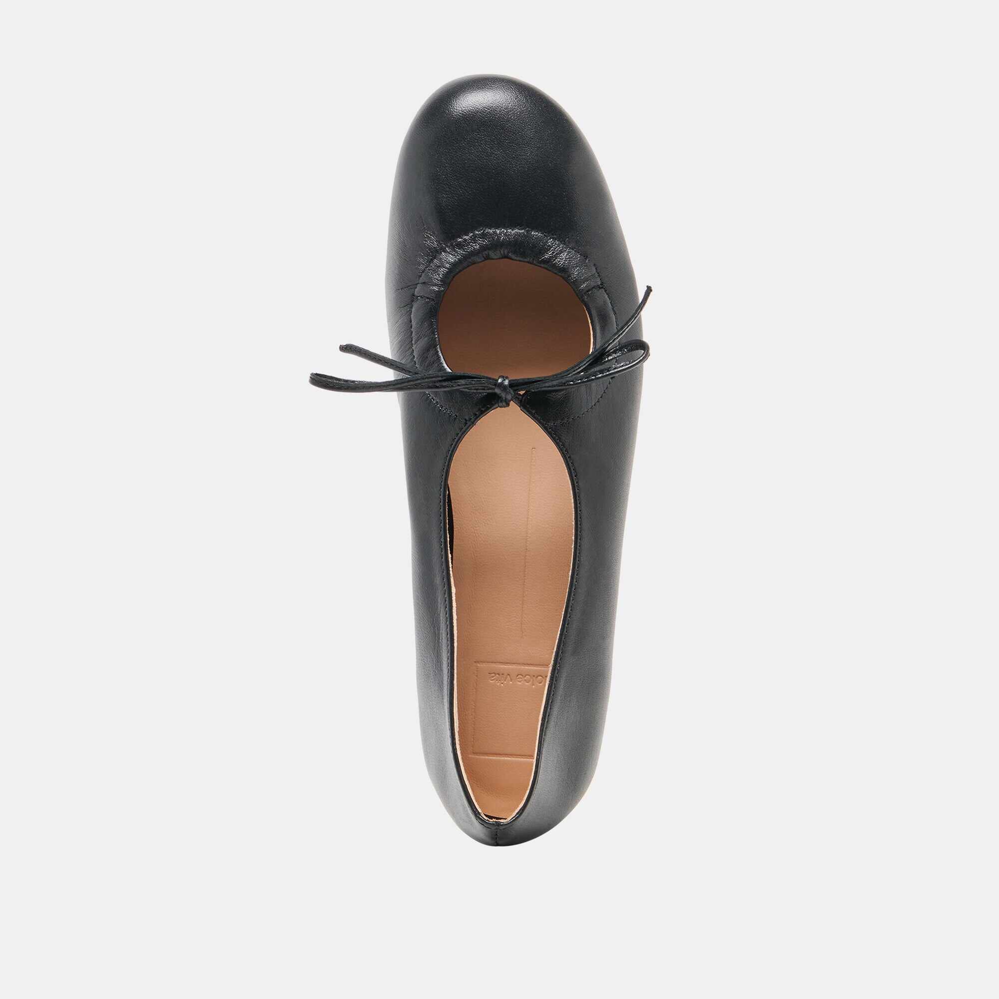 PAZEY BALLET FLATS BLACK LEATHER