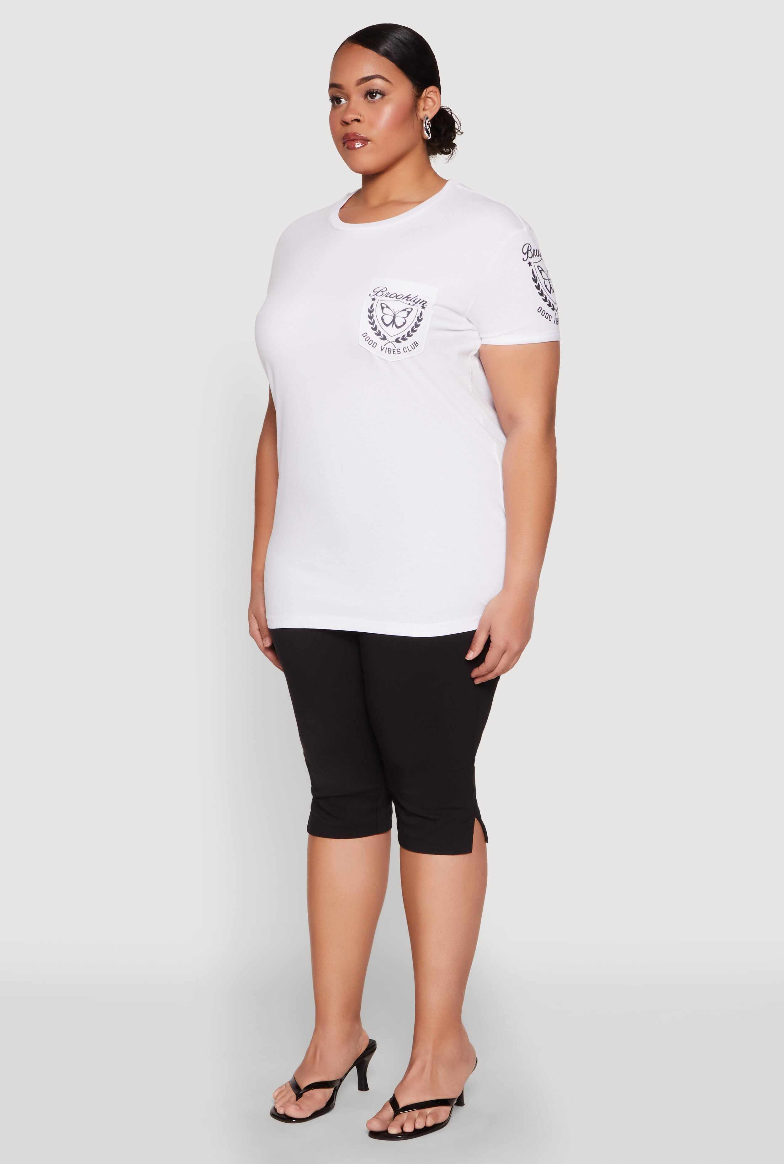 Plus Size Good Vibes Club Graphic Tee