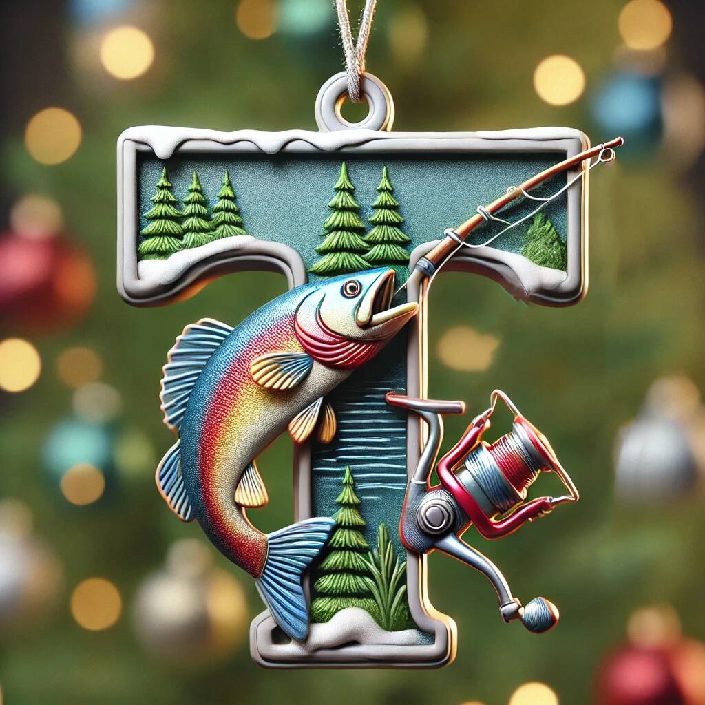 🎣Fishing Letter Ornaments